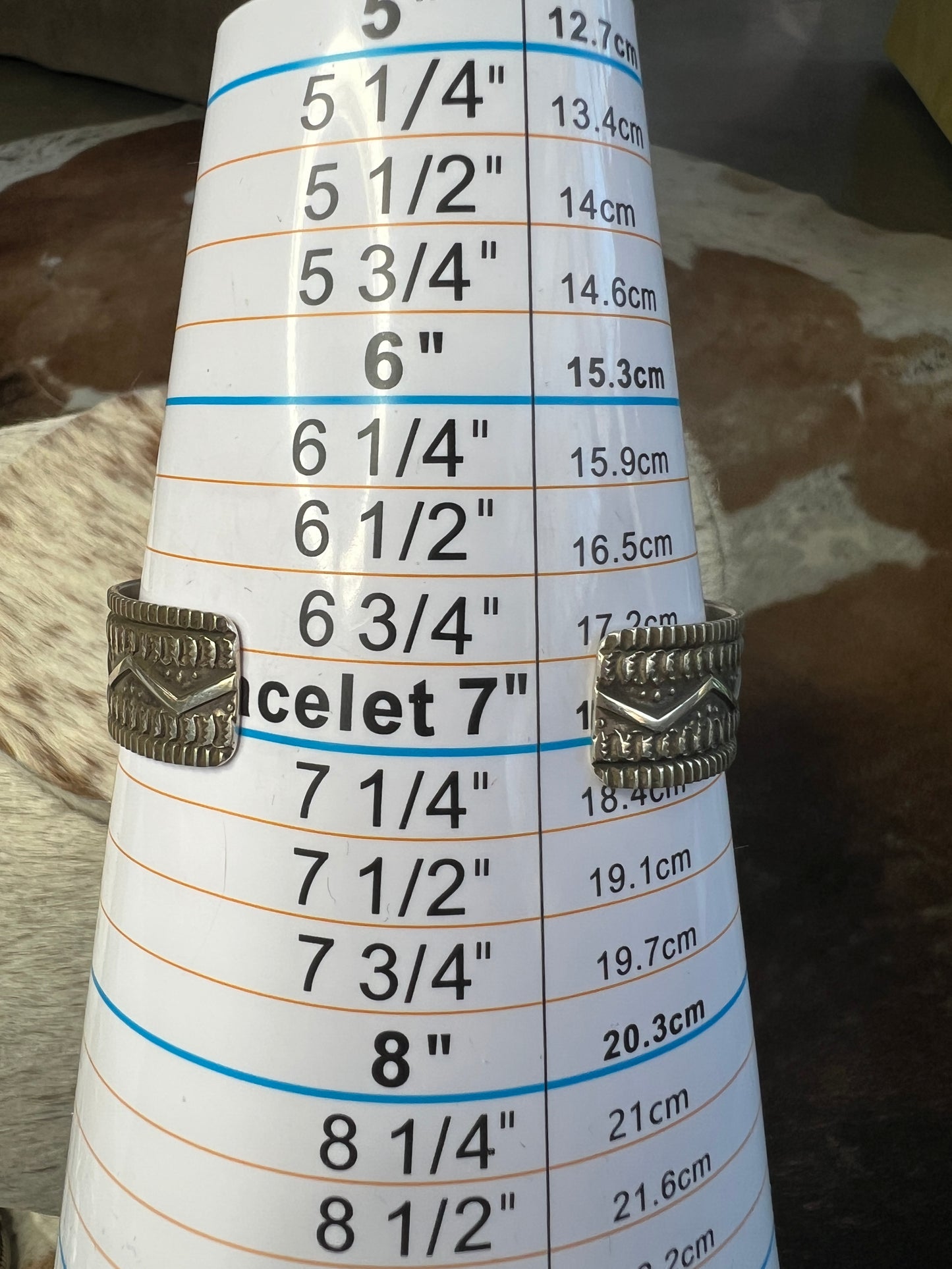 Authentic Native American Kingman Turquoise Bracelet by D Cadman