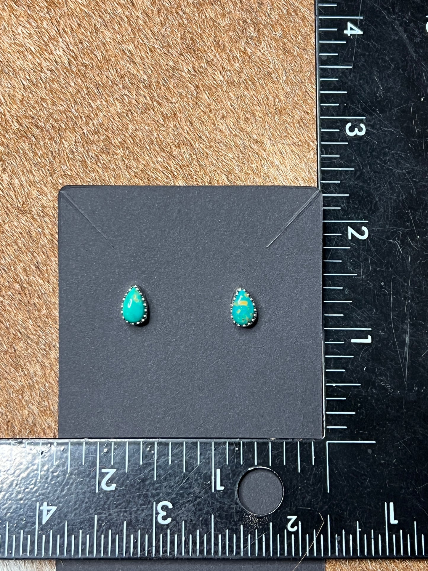 Teardrop Turquoise Studs