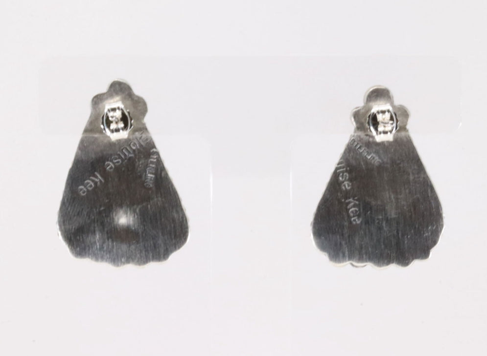 Wild Horse Studs with Rope Border and Sterling Silver Beading