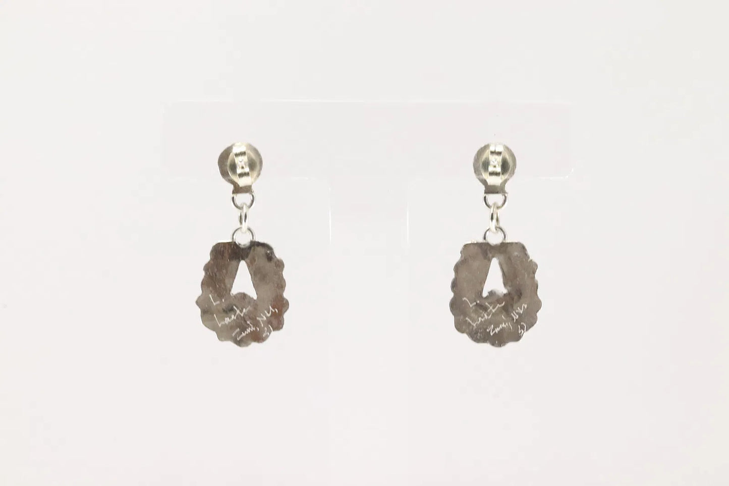 Native American Zuni Sterling and Turquoise Earrings by Lynette Laate