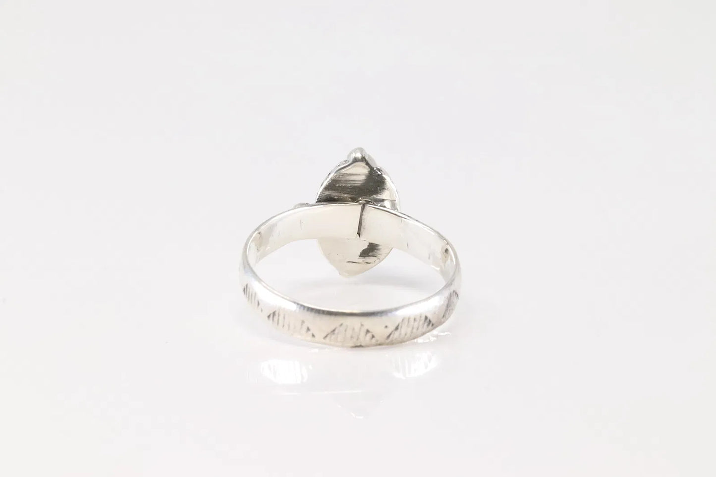 Native American artist Clarence Long Turquoise Ring size 9