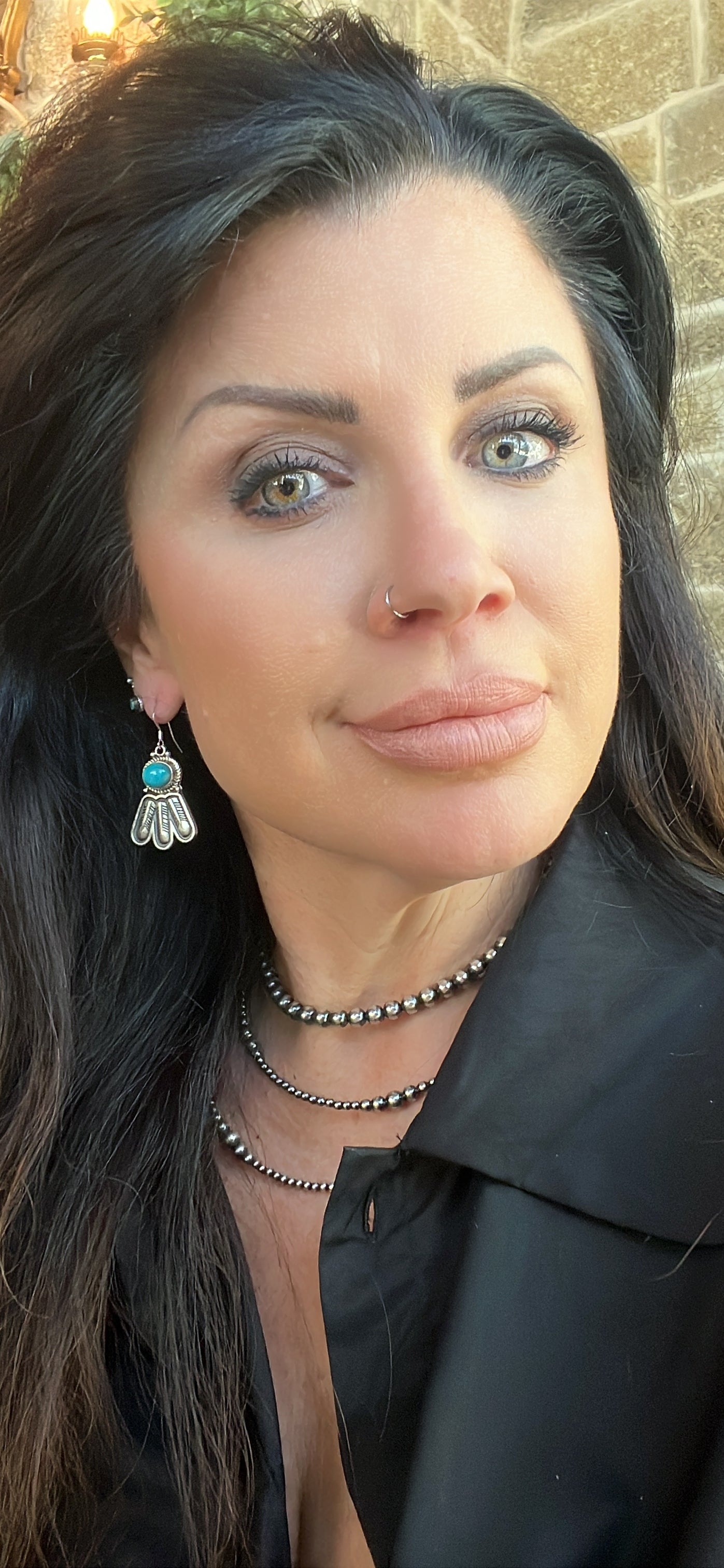 Authentic Turquoise and Feather Earrings