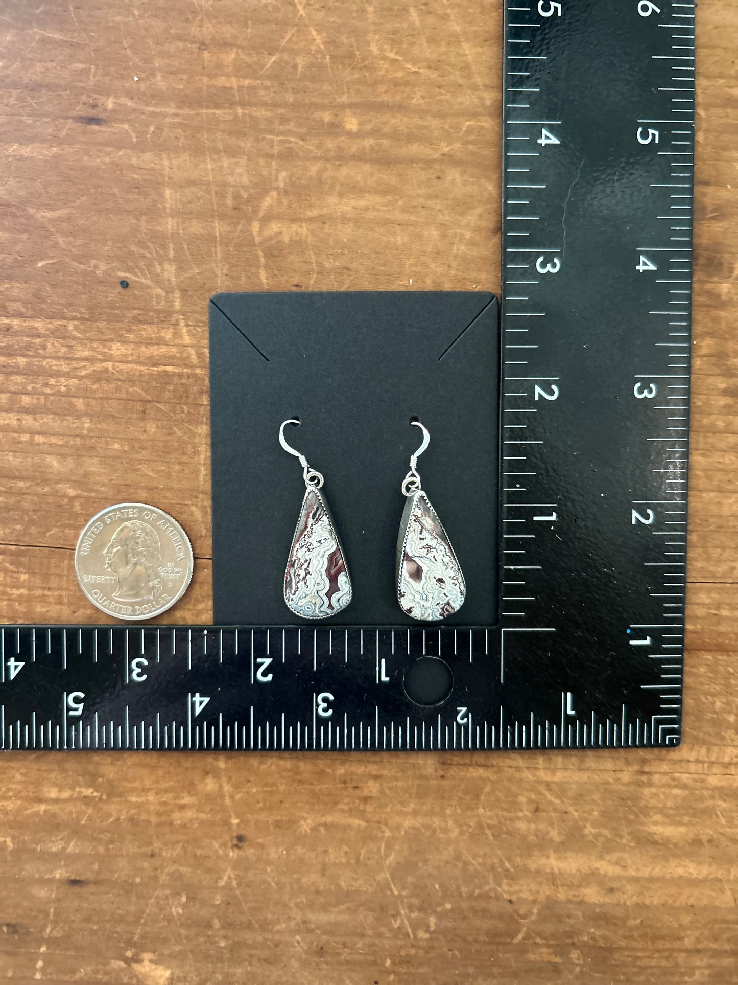 Authentic Wild Horse Teardrop Navajo Artist Stamped Earrings