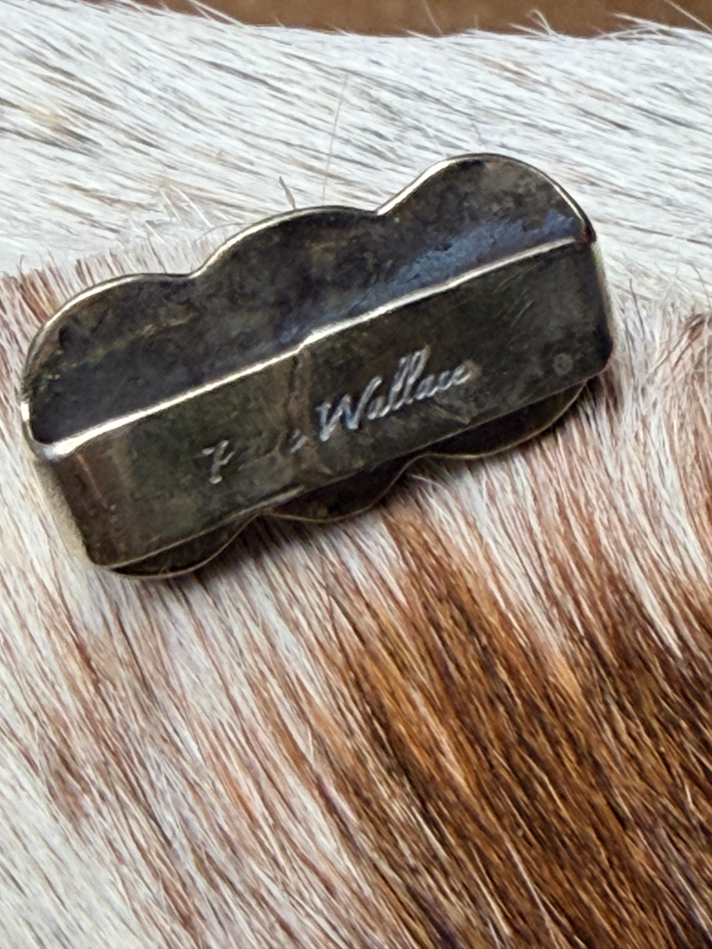 HANDMADE STERLING SILVER TURQUOISE & ORANGE SPINY WATCH CHARM