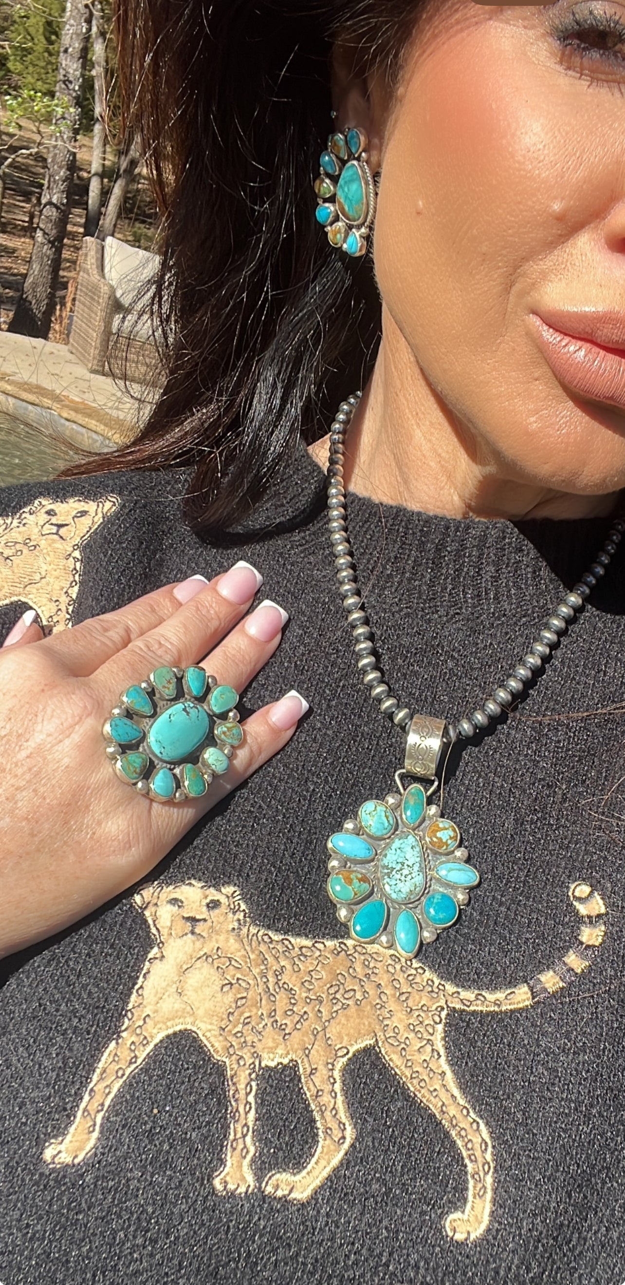 Large Cluster Earrings by Geraldine James