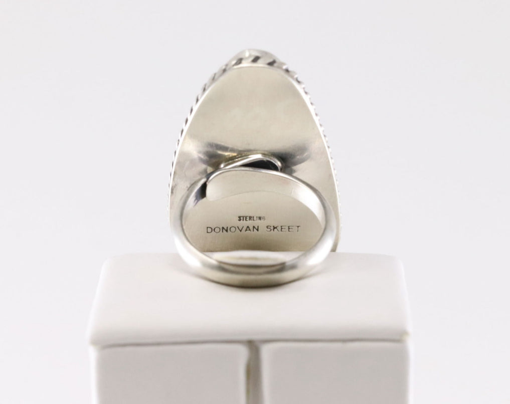 Adjustable White Buffalo Ring by Donovan Skeets