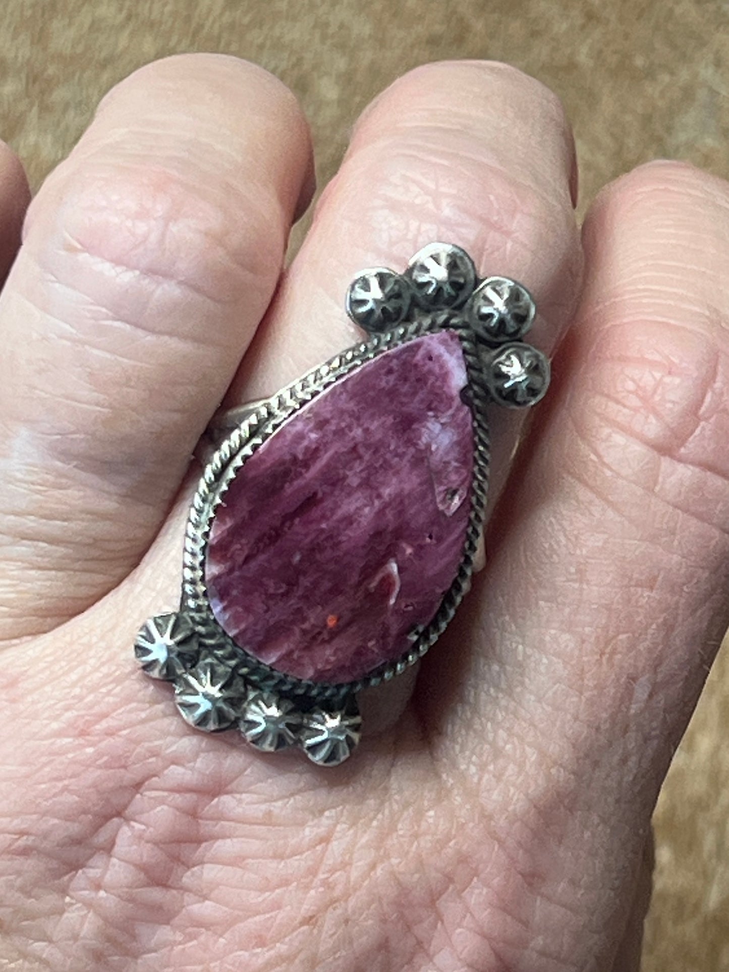 Purple Spiny Ring size 10.5