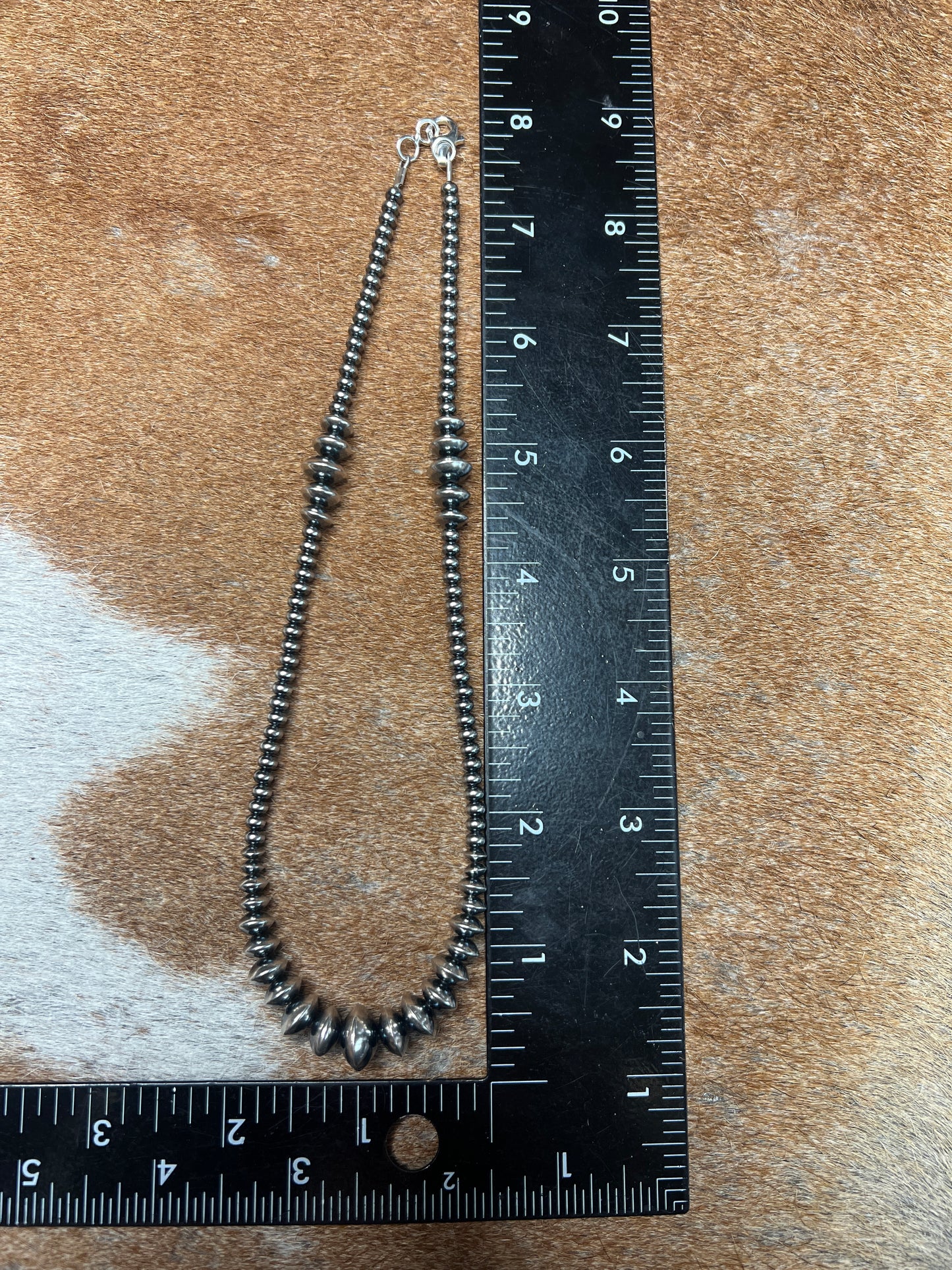 16” 4mm-12mm Rondelle/Saucer Bead Necklace