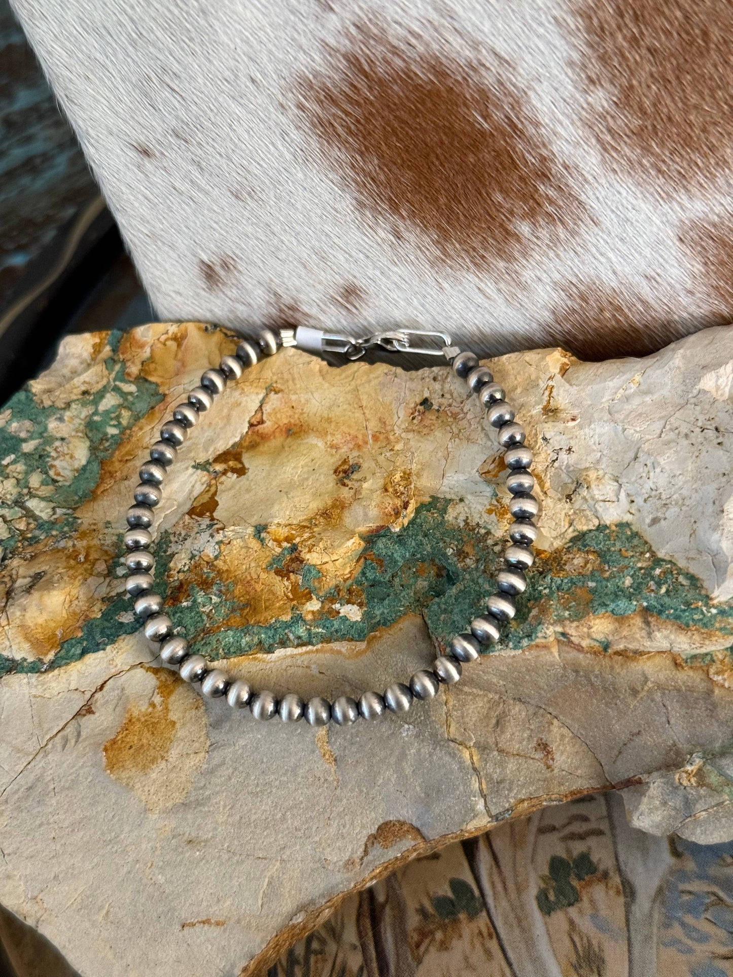 #214- 4mm Sterling Pearl Bracelet