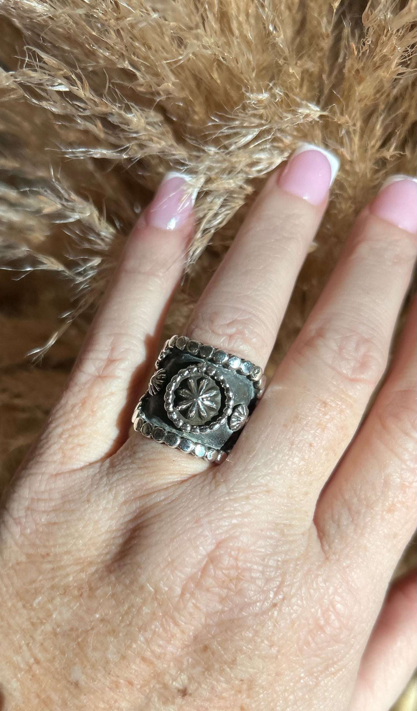 Native American Navajo Sterling Silver Stardrop Ring