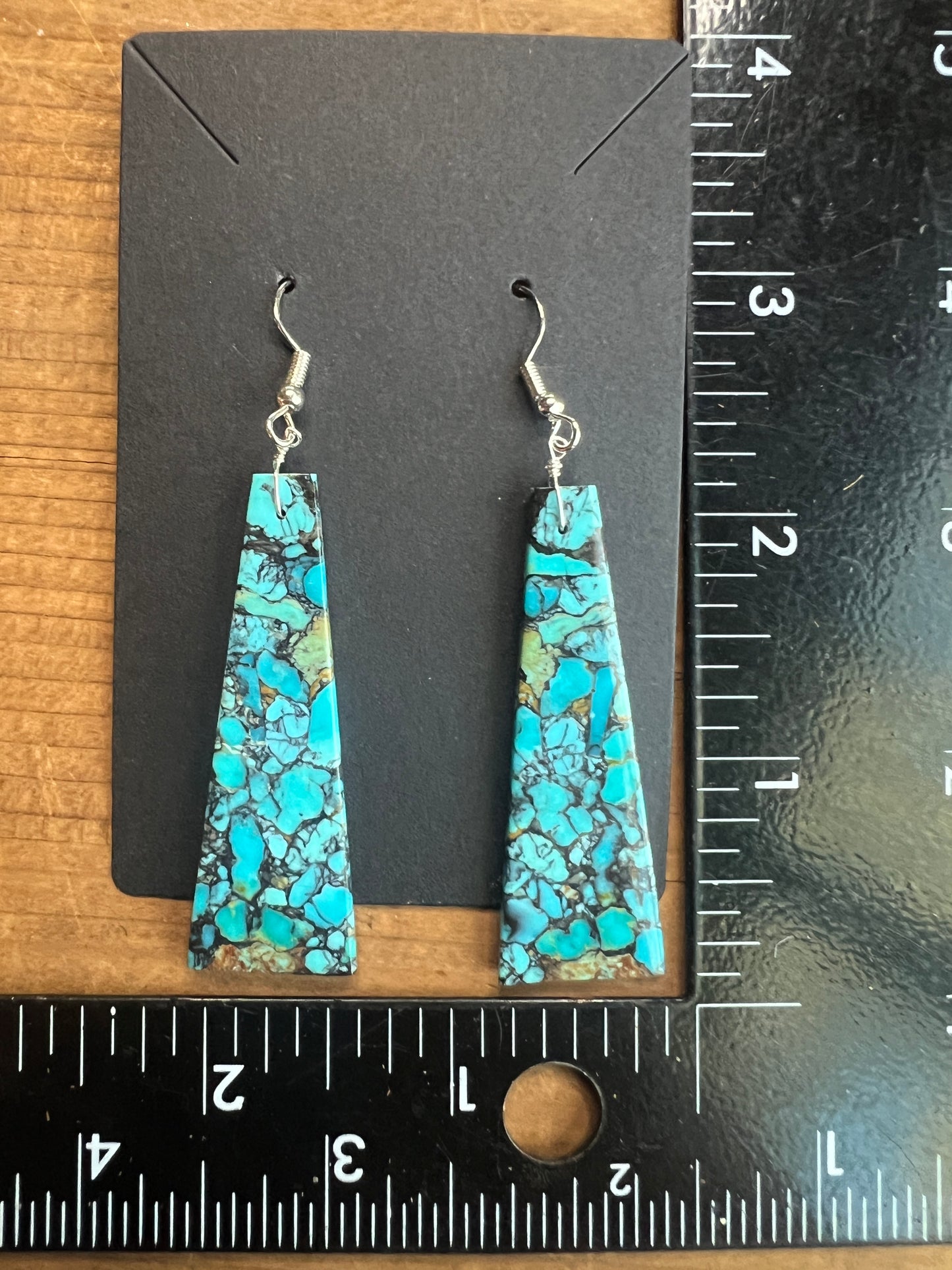 Authentic Turquoise Slab Earrings