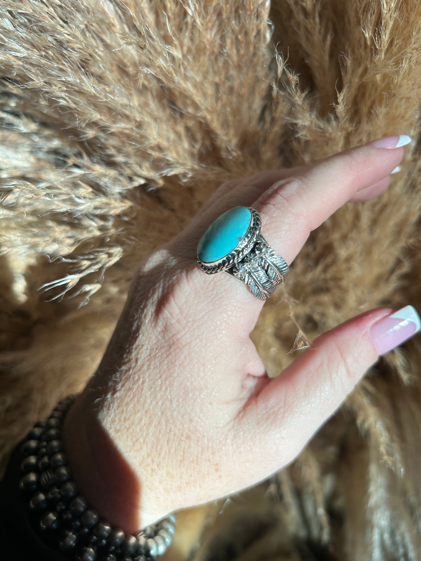 Turquoise Sterling Silver Ring size 8.5