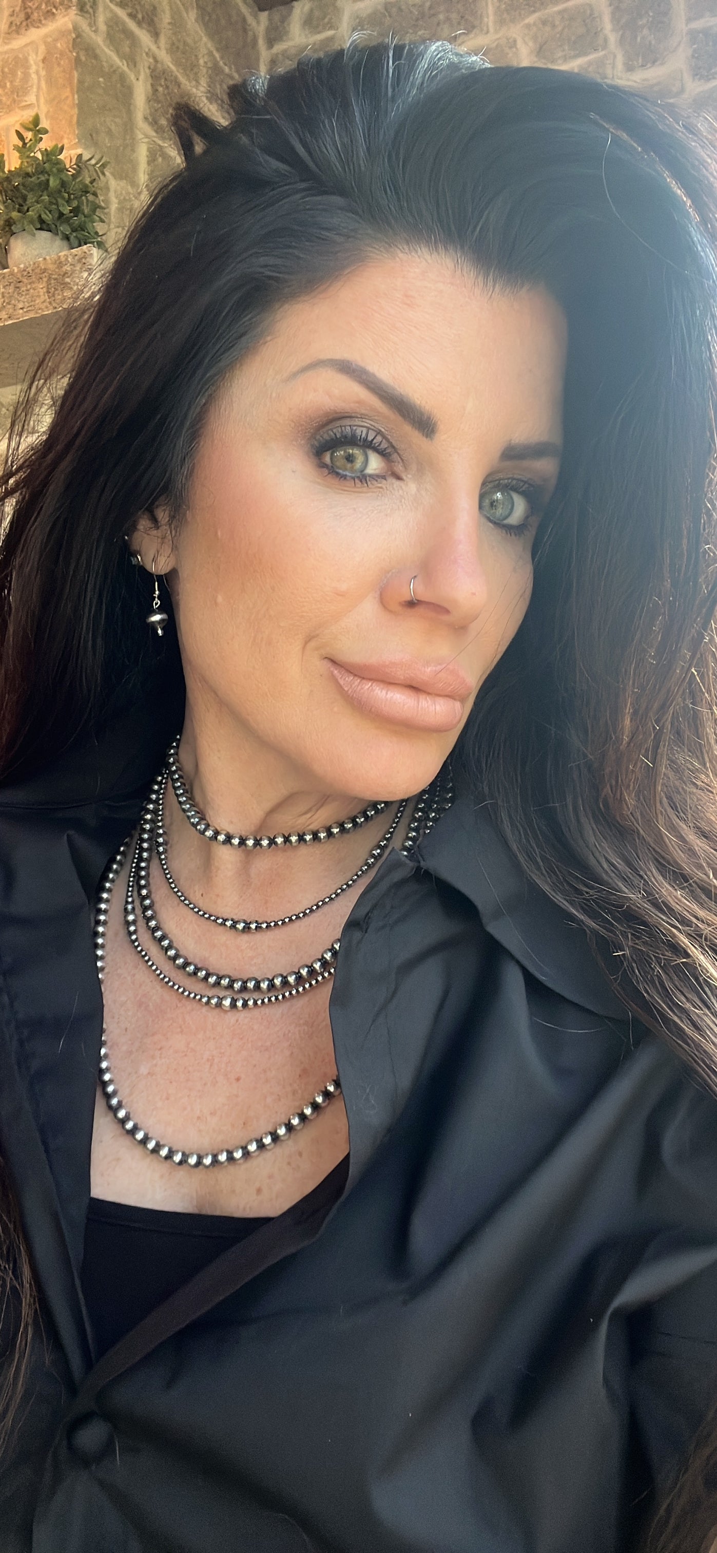 Saucer Bead Authentic Navajo Pearl Earrings