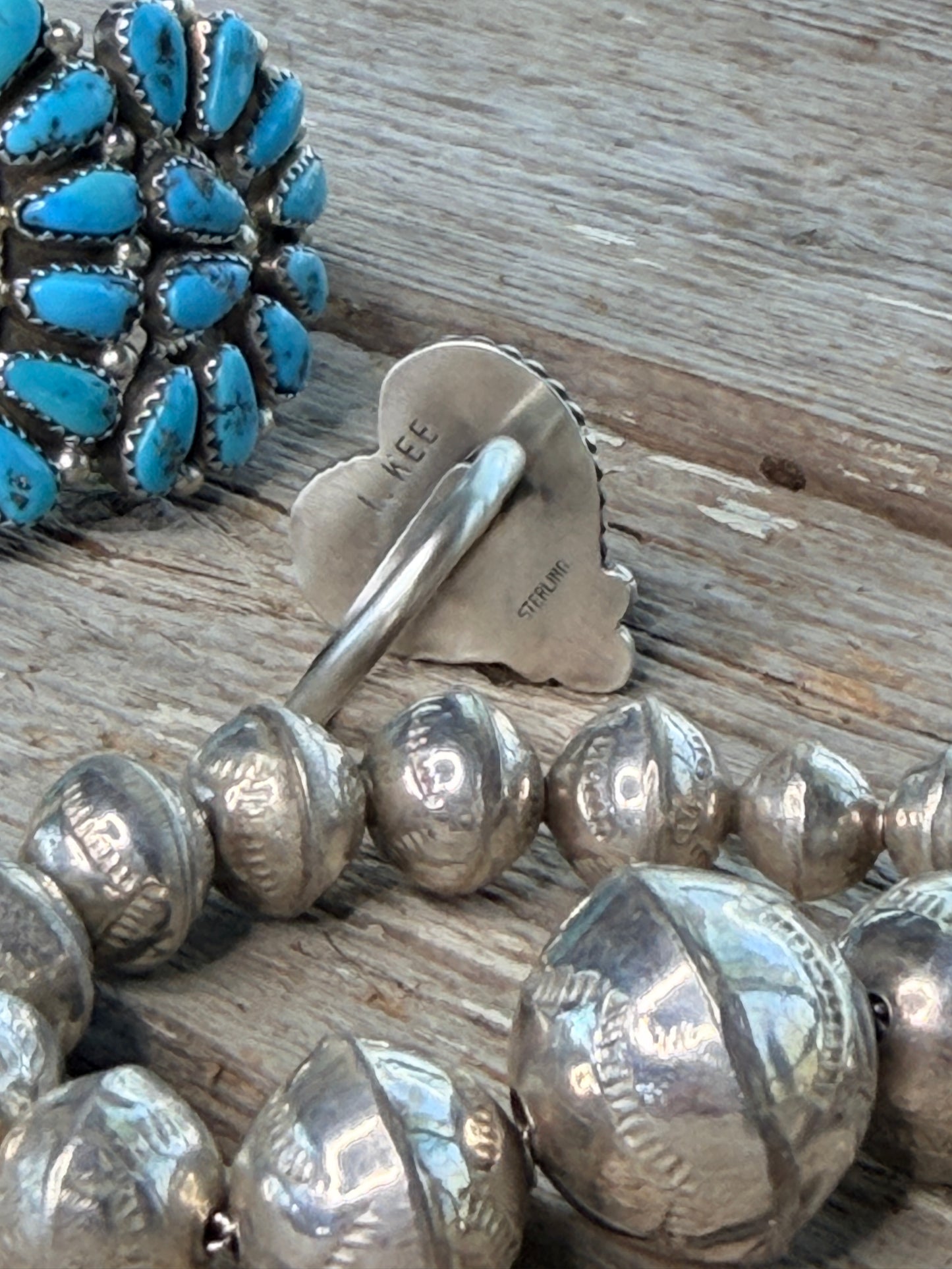 Authentic Adjustable Native Made Navajo Sterling Silver Spiny Oyster Heart Ring By I Kee.