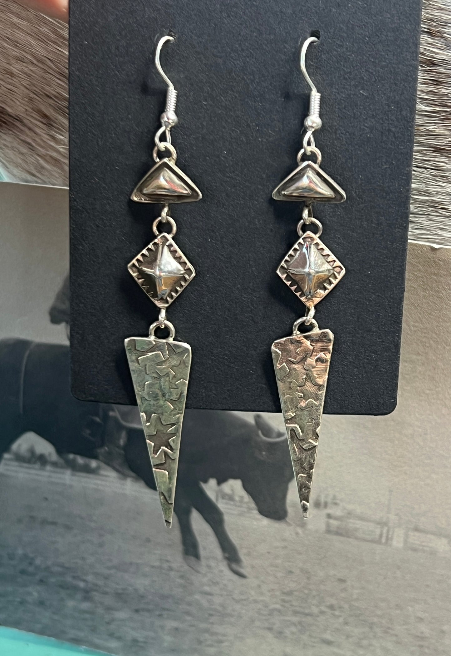 Dakota Willie Navajo Sterling Silver Earrings
