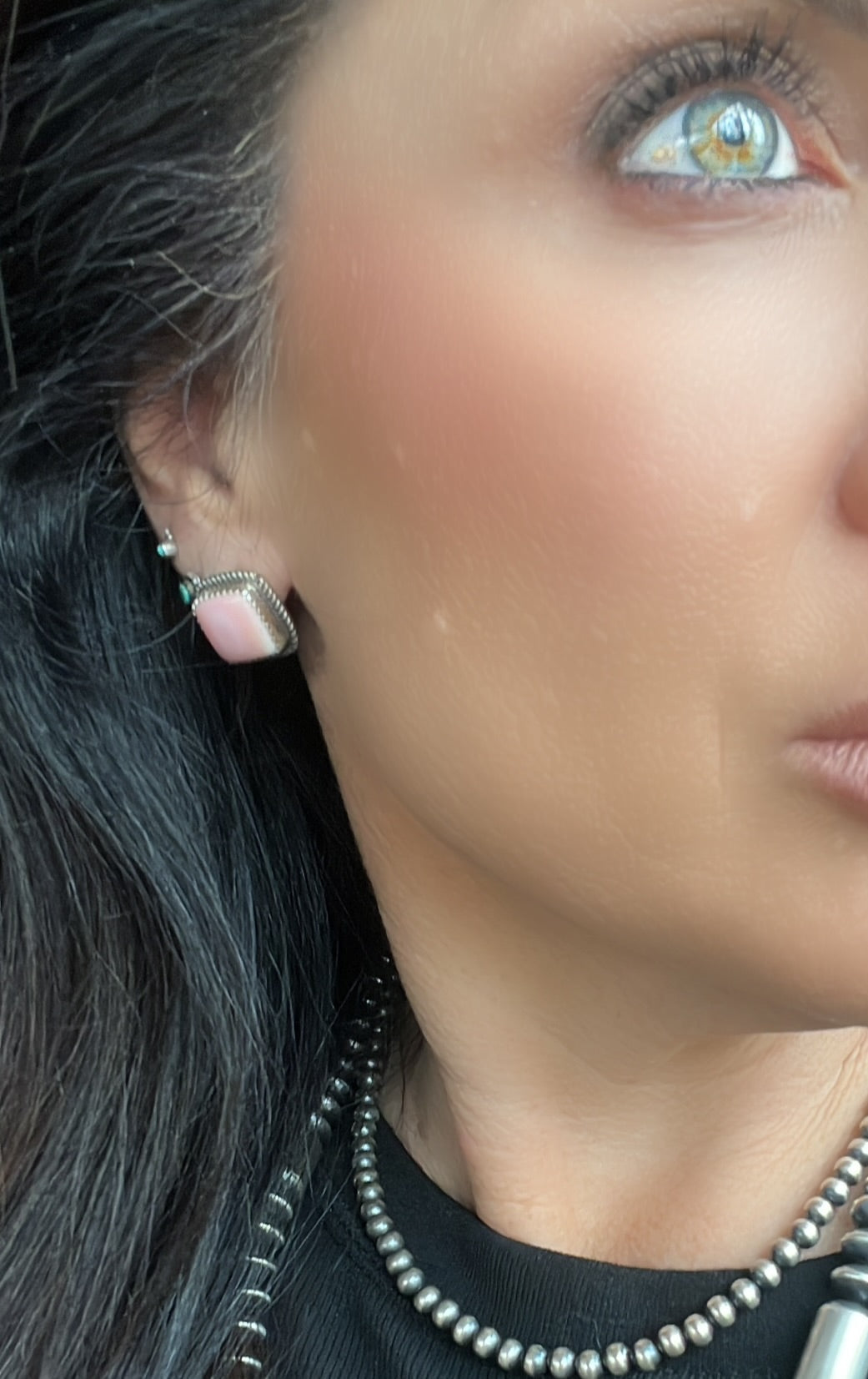 Authentic Pink Conch Shell Studs