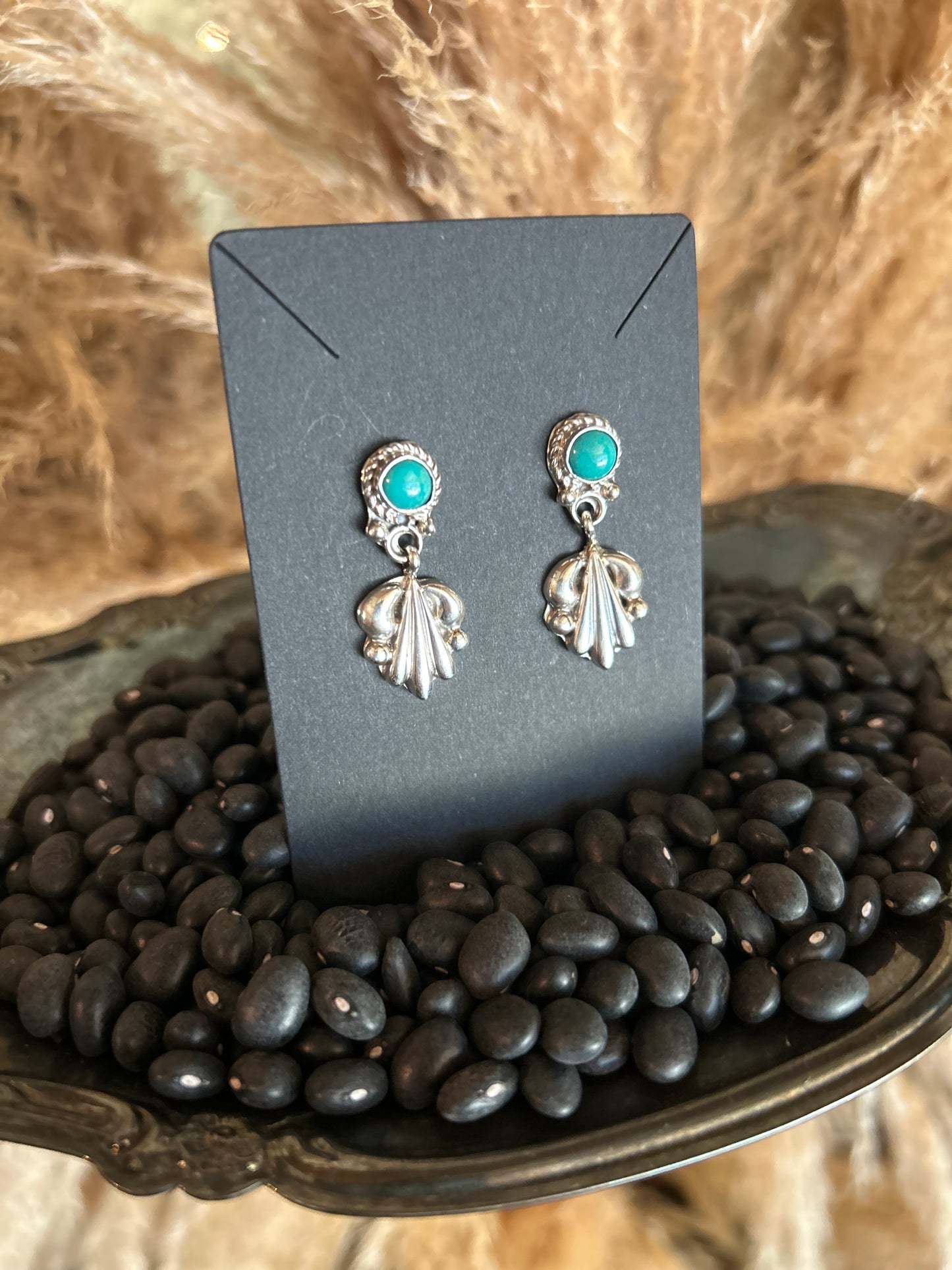 Turquoise & Sterling Silver Earrings - Annie Spencer