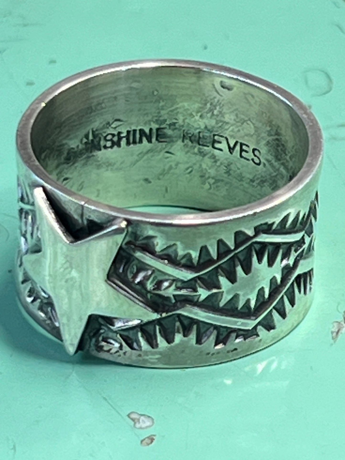 Sunshine Reeves Stamped Ring size 9.5