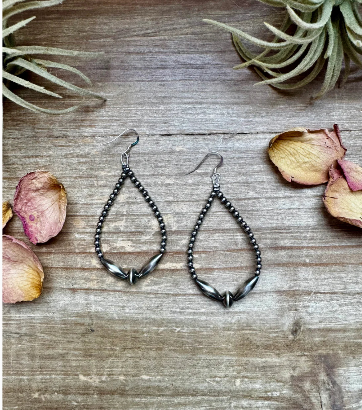 Sterling Silver Pearl & Torpedo Teardrop Earrings