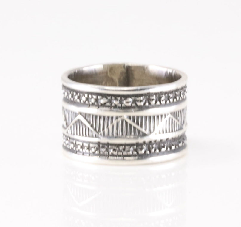 Kingman Turquoise Ring by Delayne Reeves Size 7