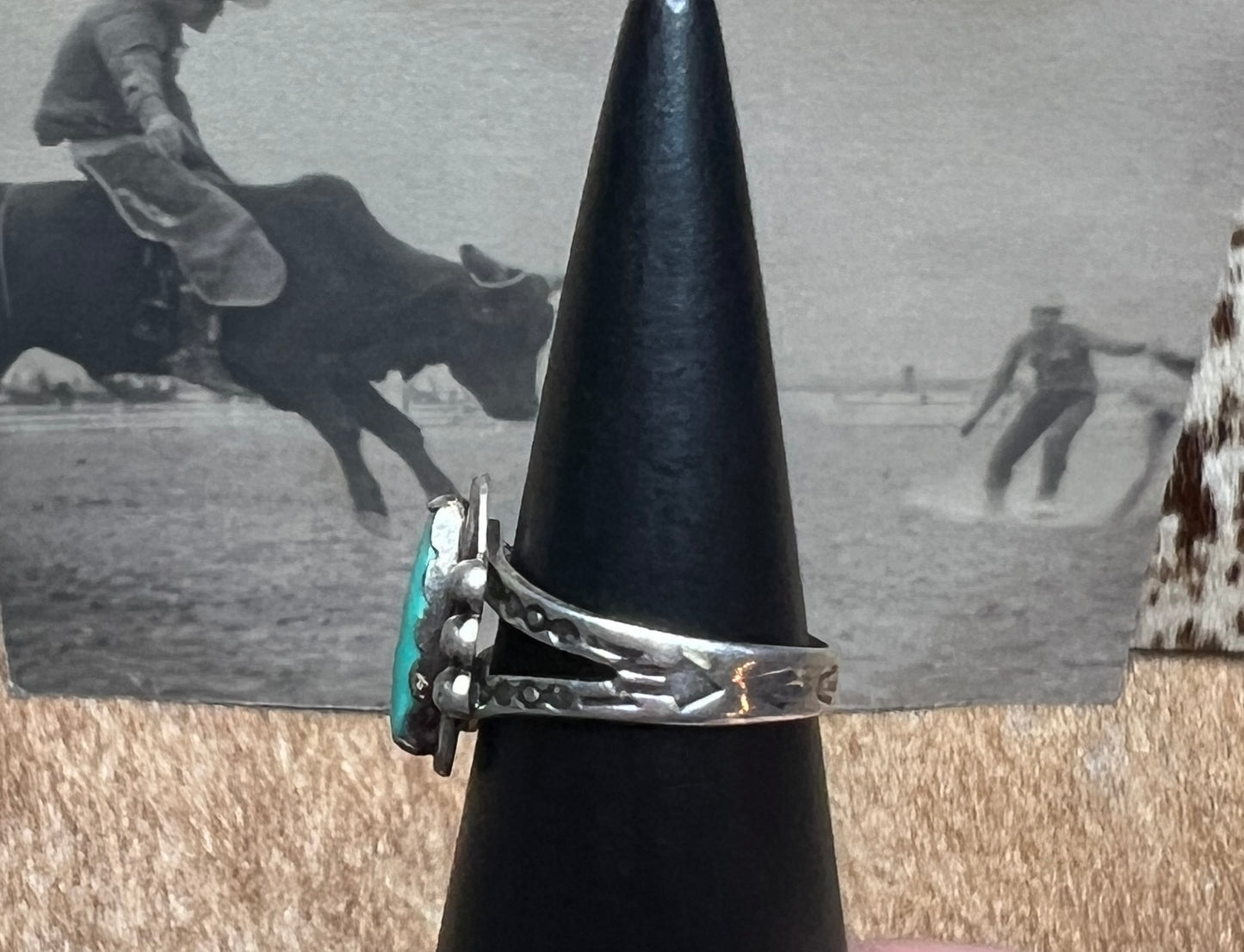 Oval Turquoise Ring size 5.5