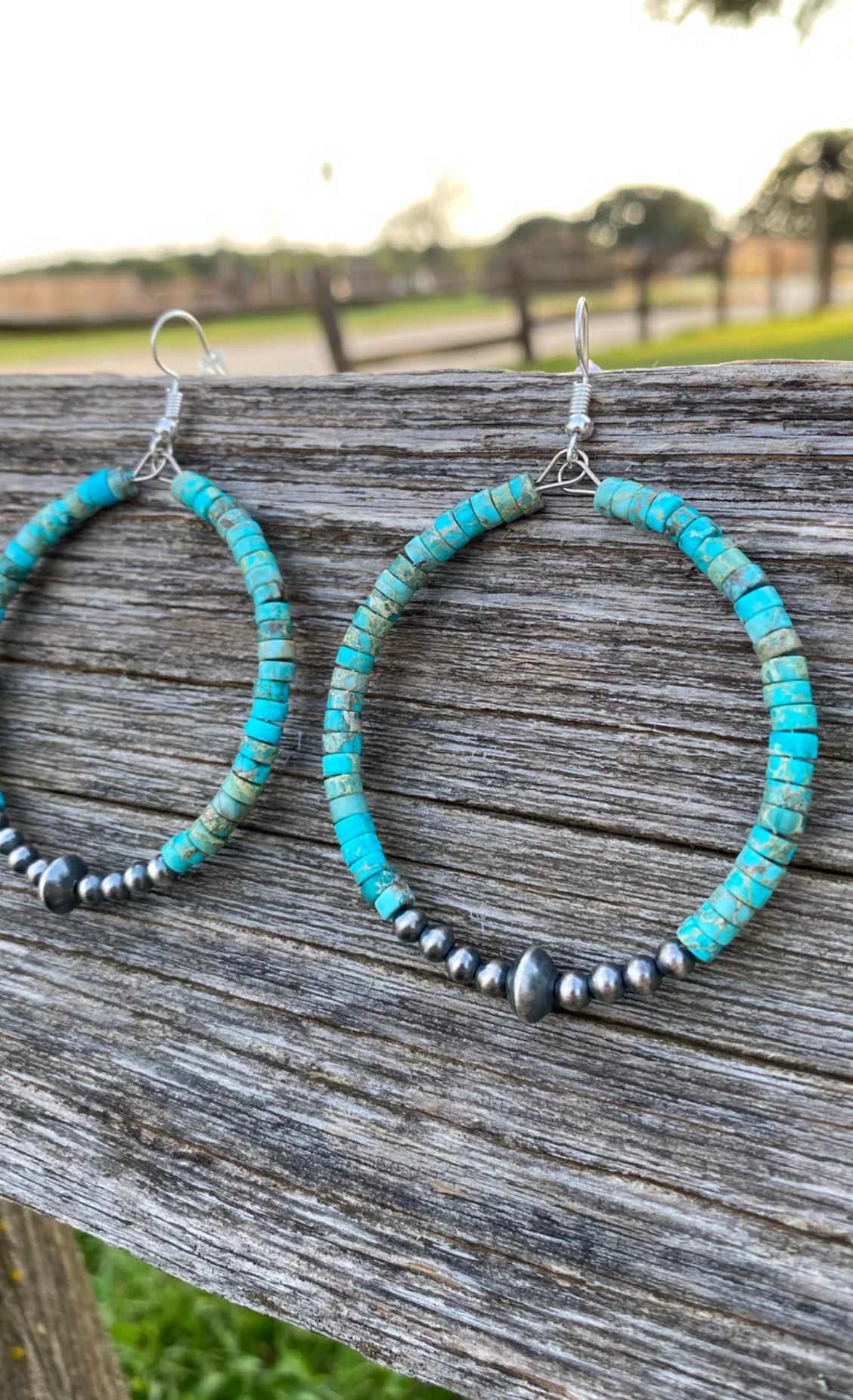 Hoop Earrings with Sterling Silver Pearls