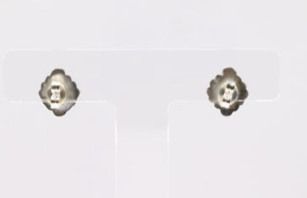 Kingman Turquoise Studs with Sterling Silver by Arlen Quetawki