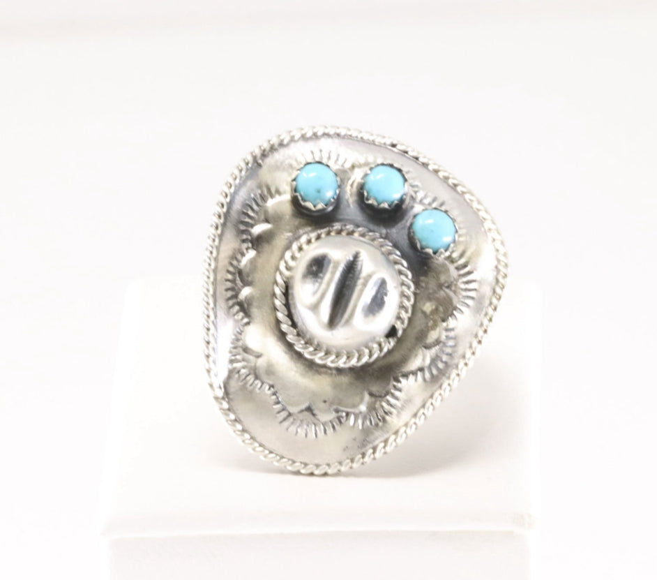 Turquoise Cowboy Hat Ring by Bobble Platero