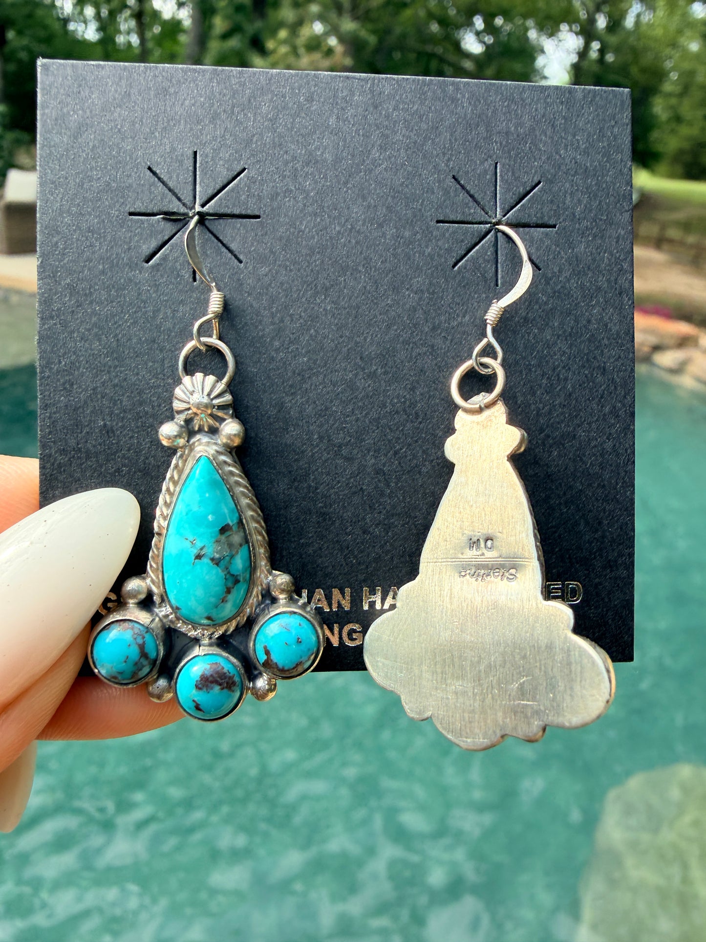 Native Made Turquoise Dangle Earrings