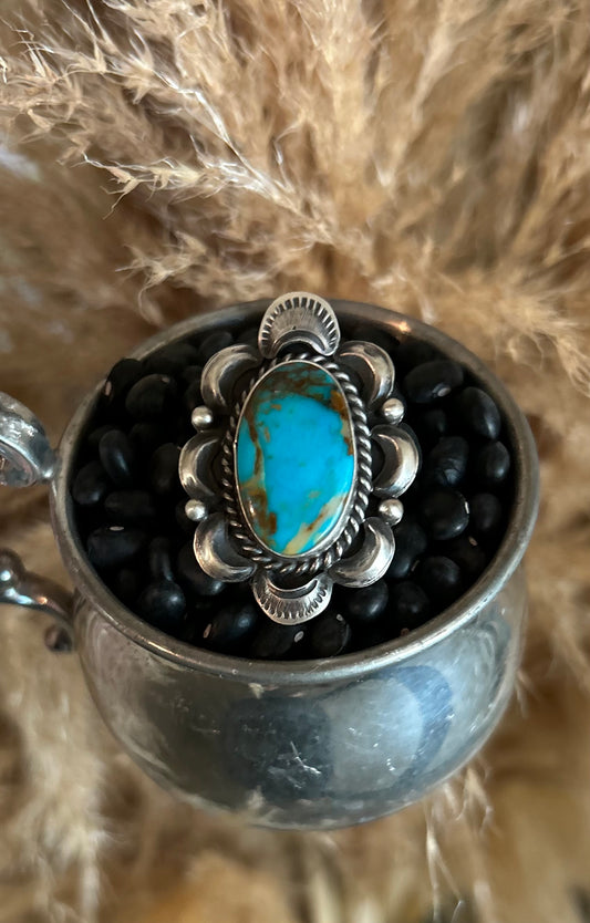 Adjustable Kingman Turquoise Ring