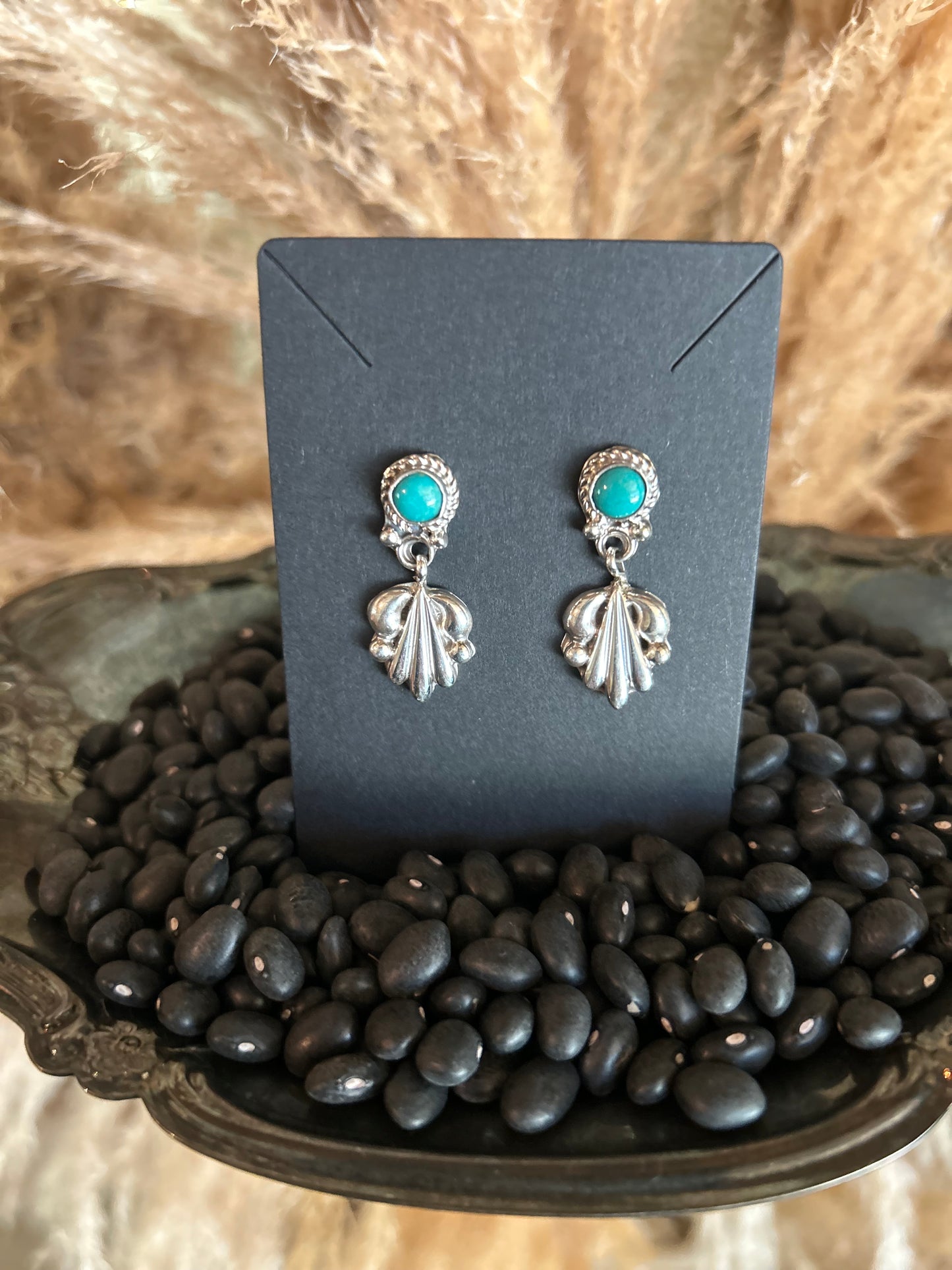 Turquoise & Sterling Silver Earrings - Annie Spencer