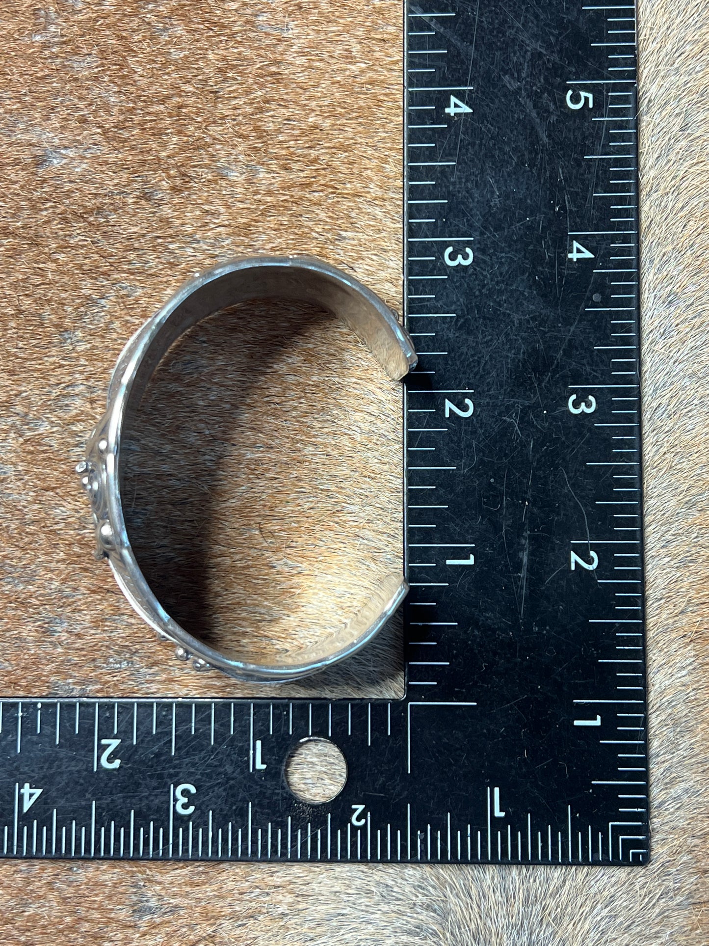 Native American Navajo Sterling Silver Feather Bracelet by Darrell 
Morgan