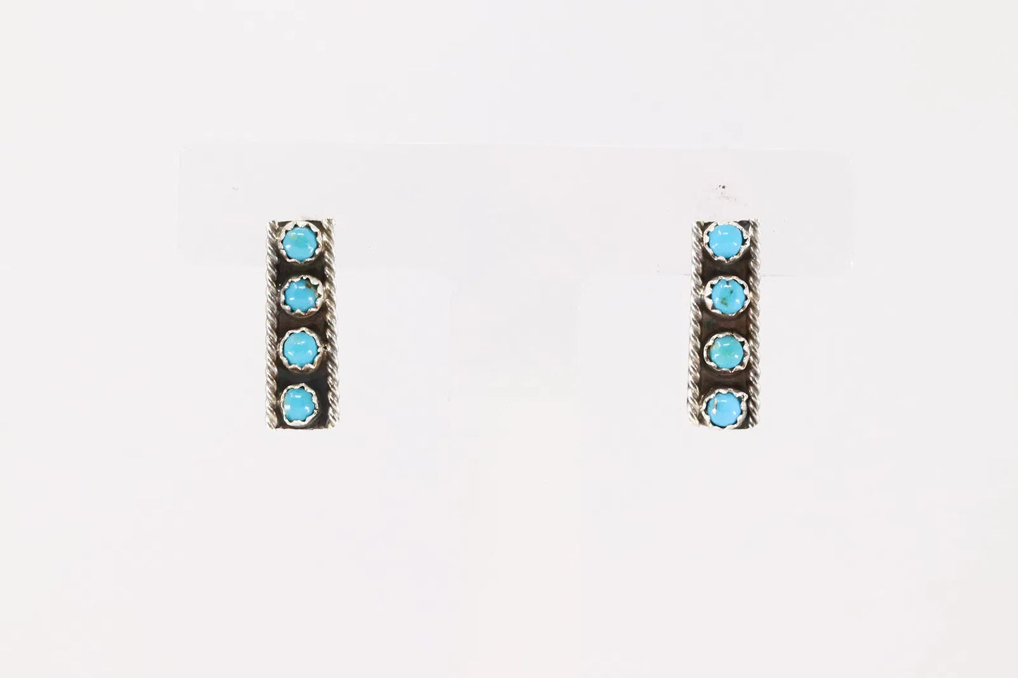4 Stone Kingman Native American Earrings