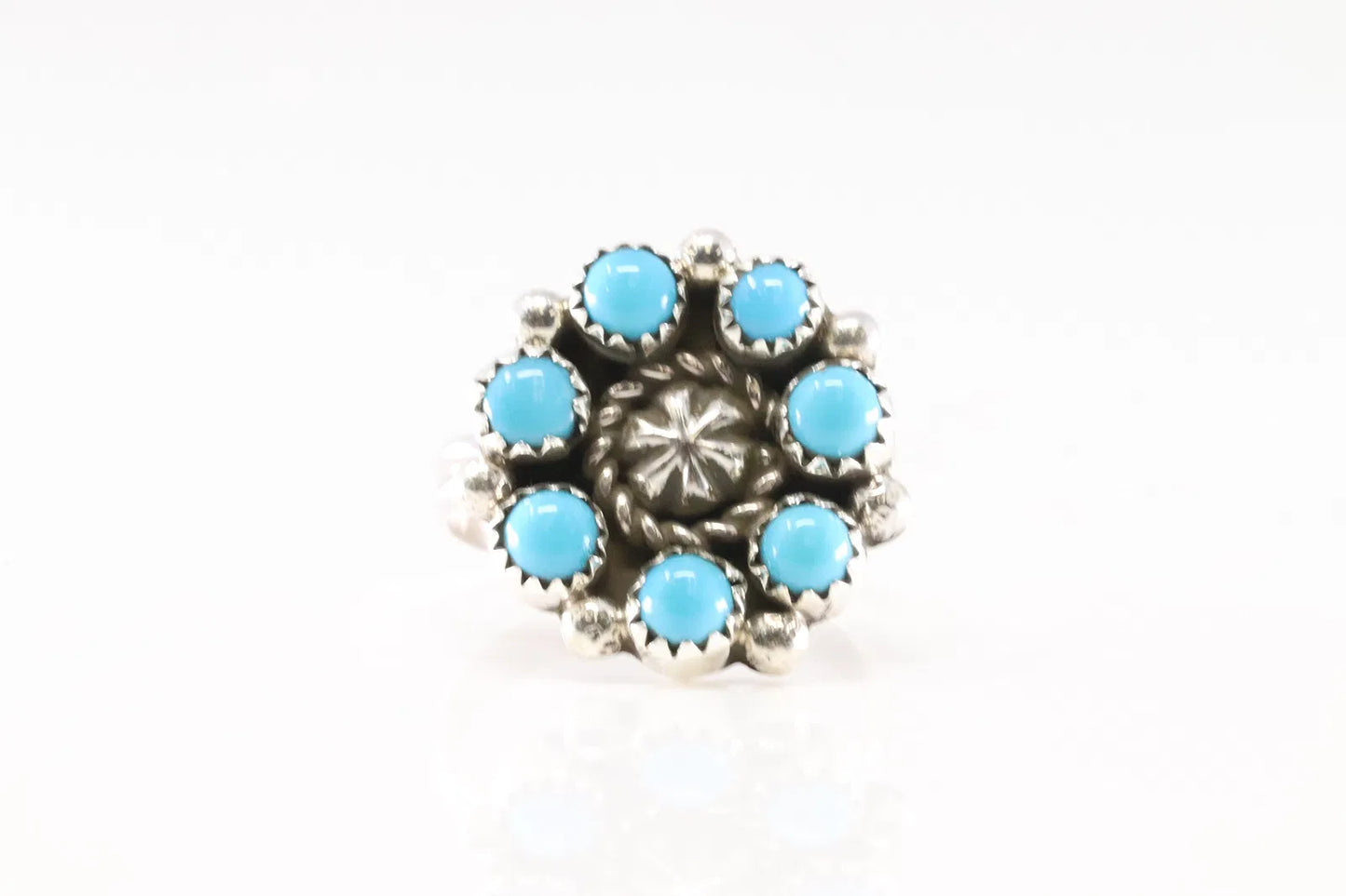 Cluster Turquoise Native Made Ring size 7.5