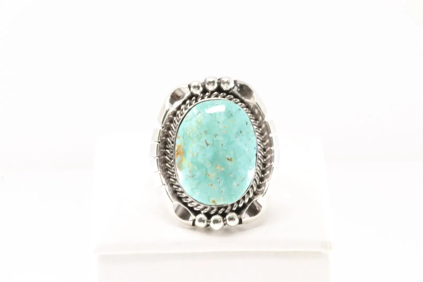 Samuel Yellowhair Native Turquoise Ring size 8
