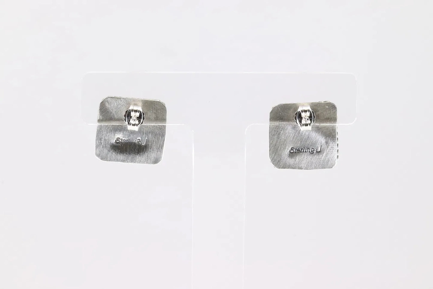 Cotton Candy Stud Earrings with Rope Design by Native Artist Judith Dixon