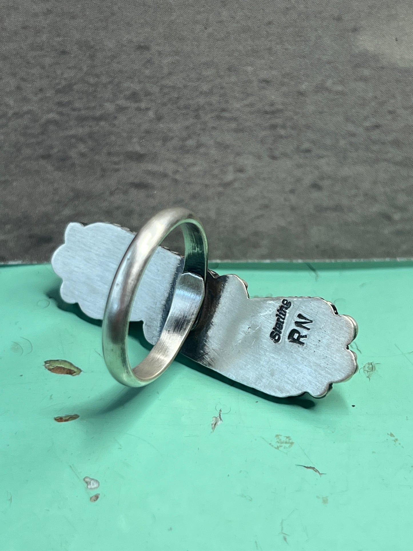 2 Stone Turquoise Adjustable Ring