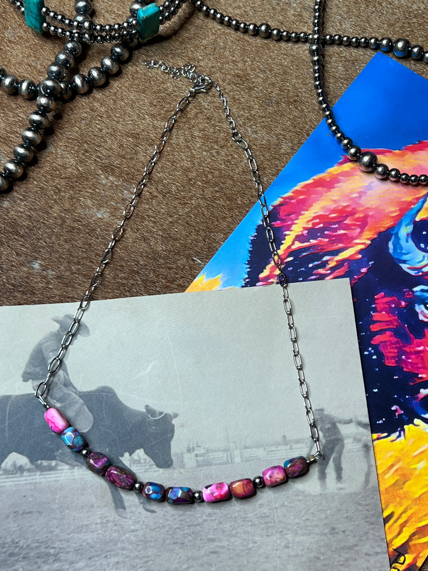 Cotton Candy Turquoise Necklace