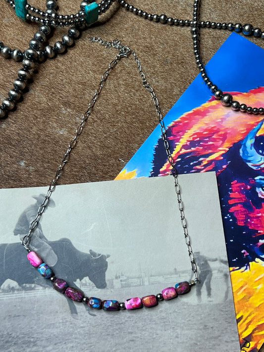 Cotton Candy Turquoise Necklace