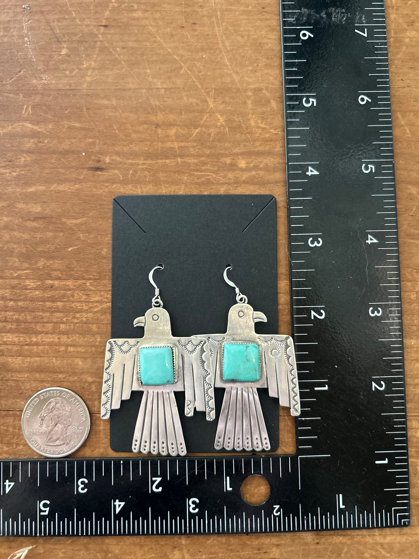 Native Made Thunderbird Earrings by Navajo artist Maxine Ramirez