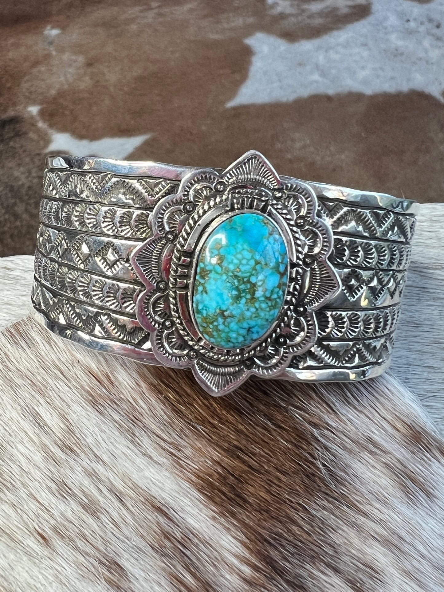 Turquoise & Sterling Silver Bracelet - Eula Wylie