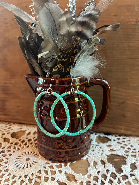 Gorgeous Turquoise Hoop Earrings