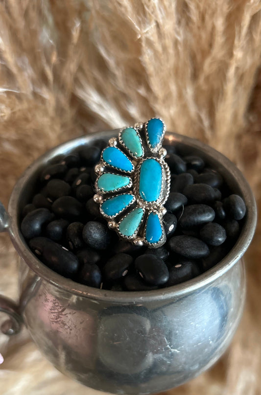 Adjustable Kingman Native Ring