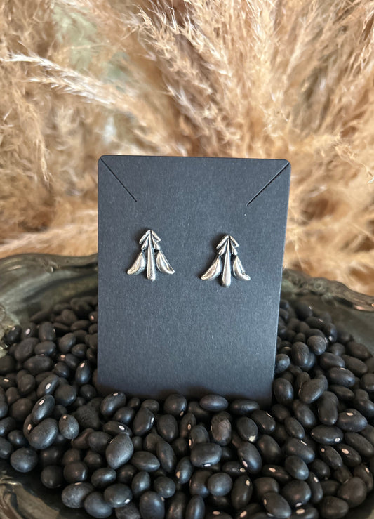 Navajo Artist Rita Largo Sterling Silver Scroll Design Studs