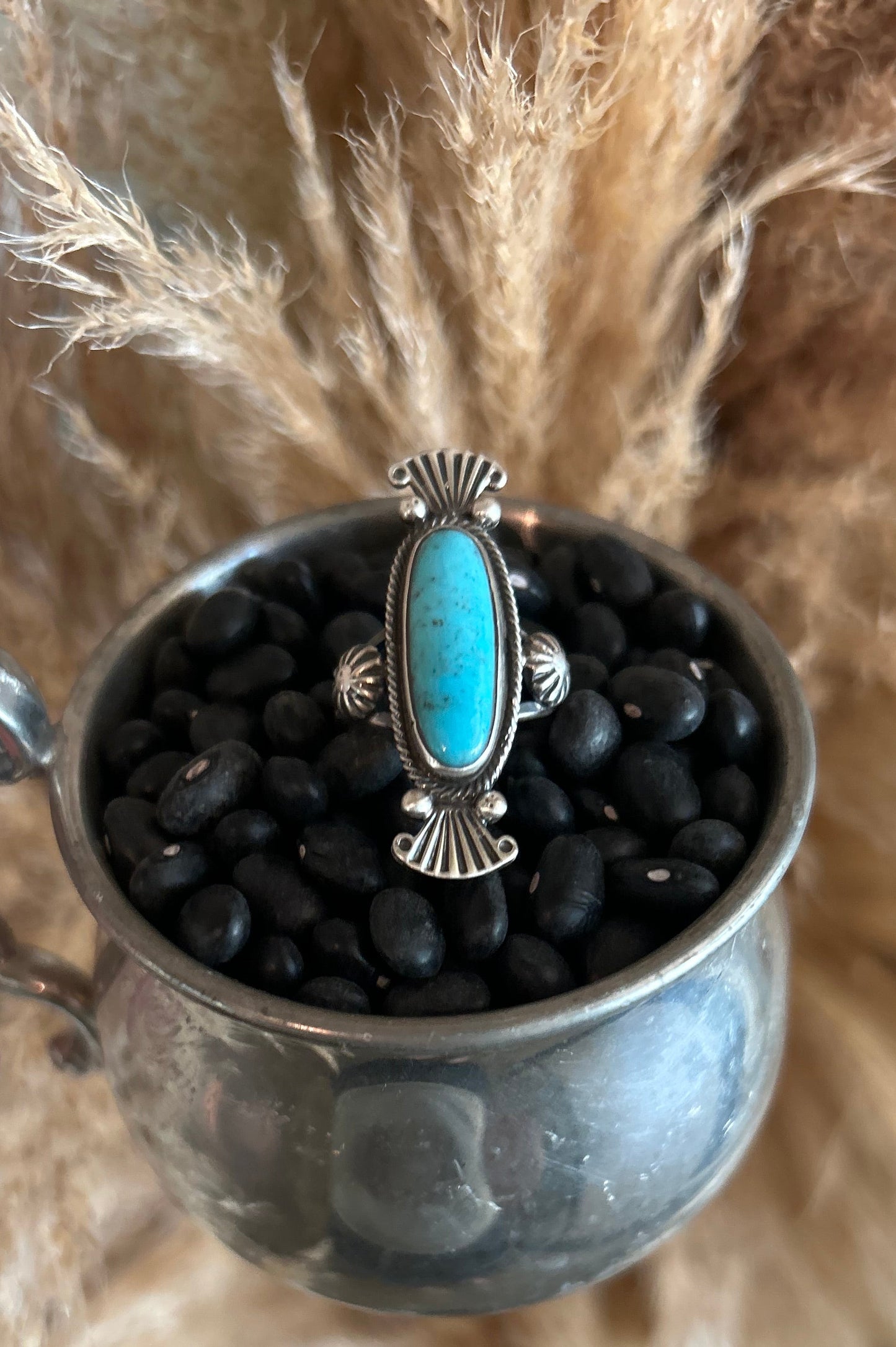 Turquoise Ring by M Benally size 7