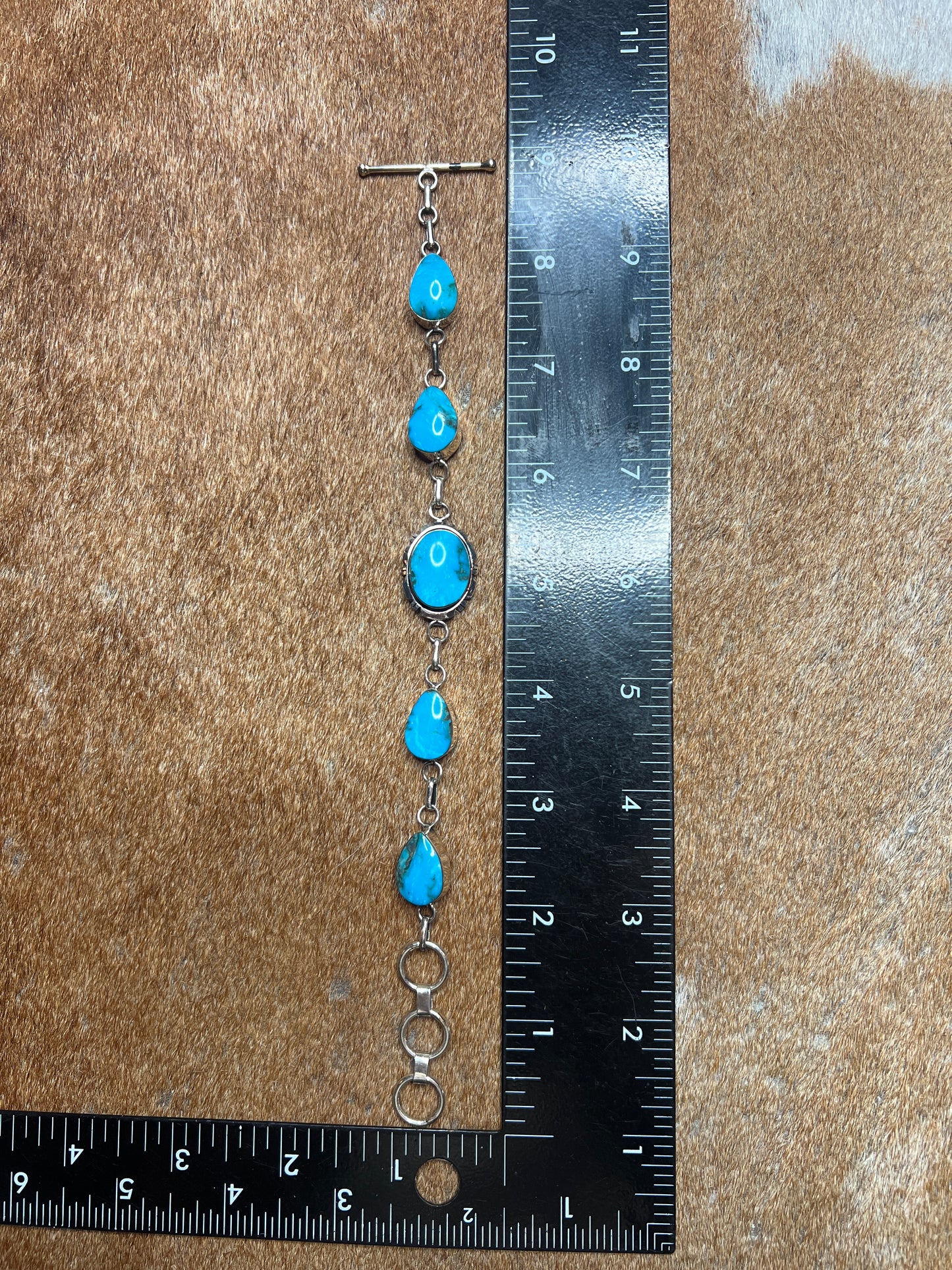 5 Stone Turquoise Bracelet