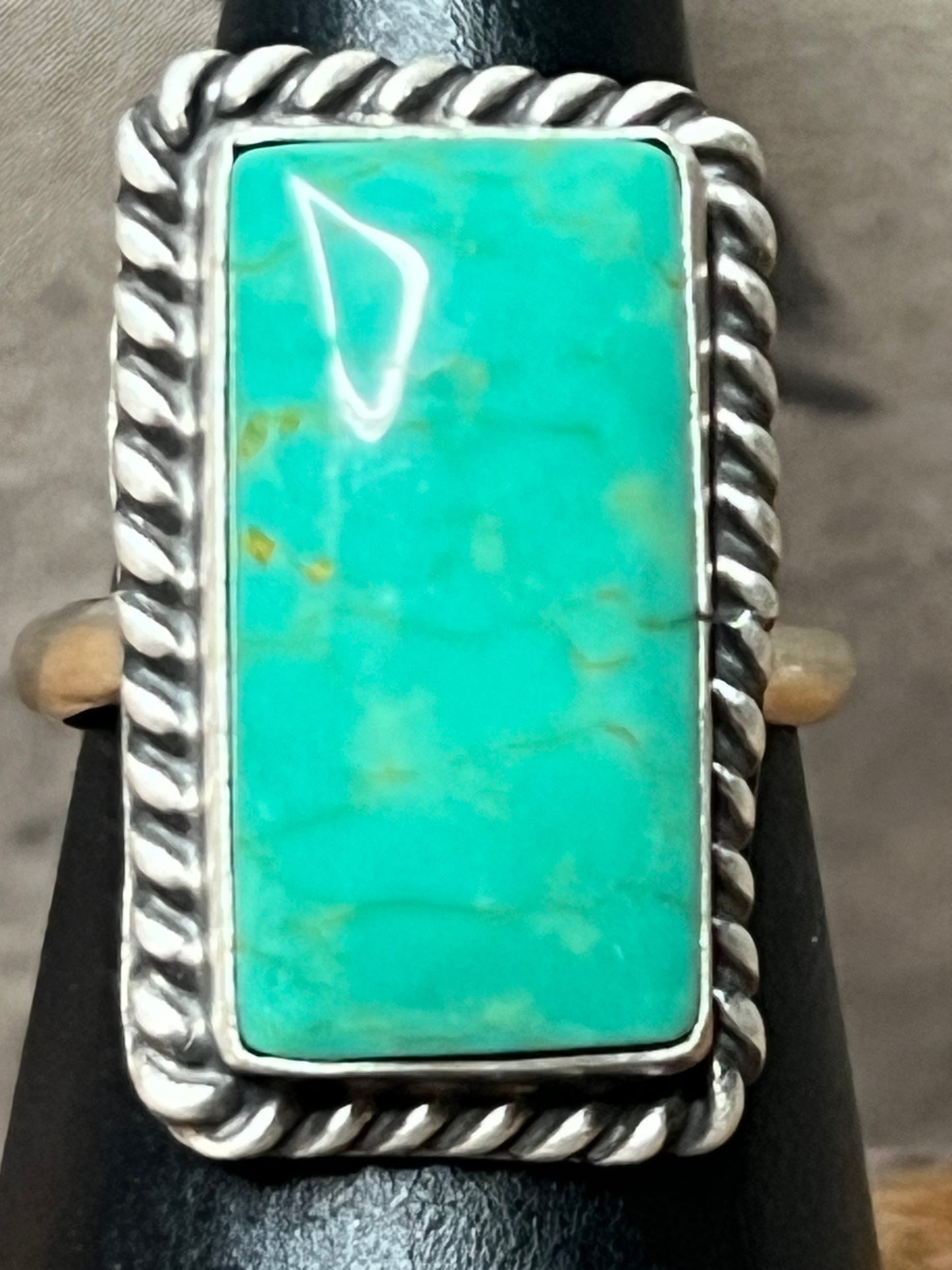 Johnny Dixon Chubby Bar Adjustable Turquoise Ring