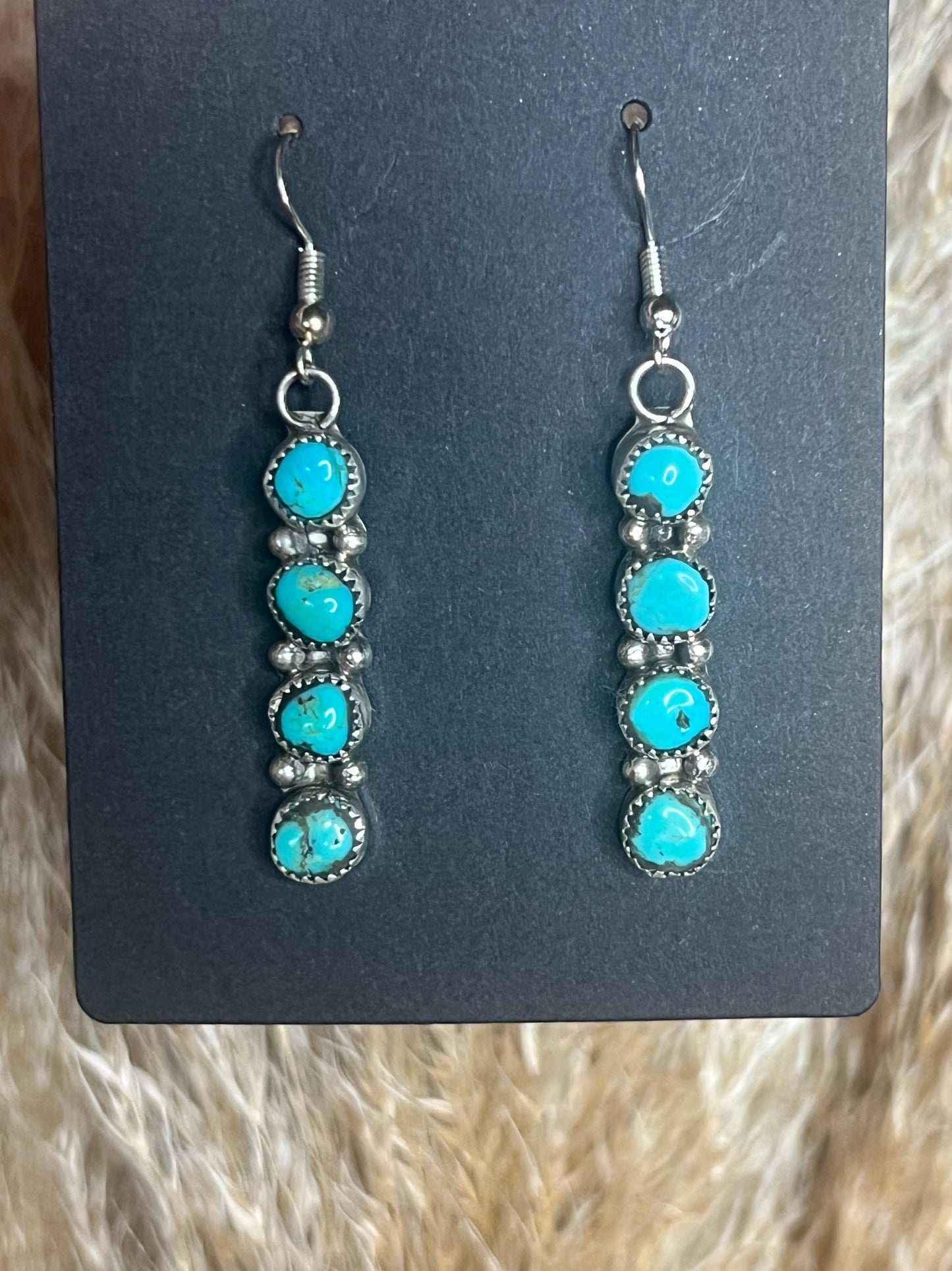 4 Stone Dangle Earrings by Maxine Ramirez