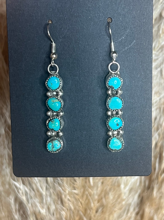 4 Stone Dangle Earrings by Maxine Ramirez