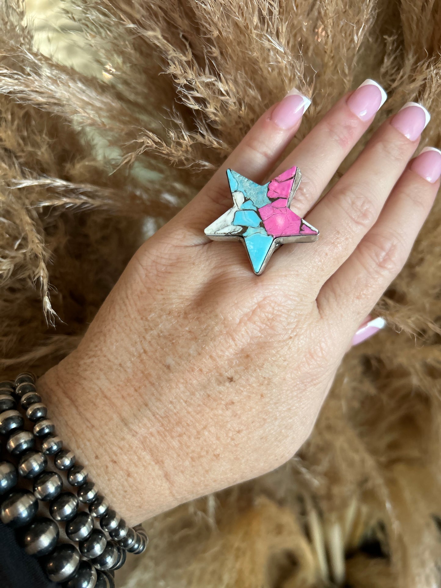 Adjustable Cotton Candy Ring by Donovan Skeets